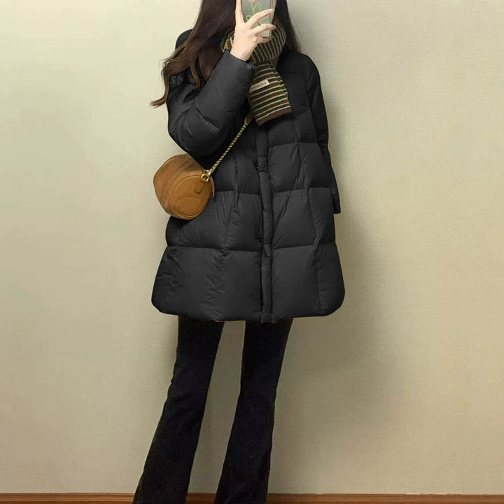Mid-length women's quilted jacket in Korean style
