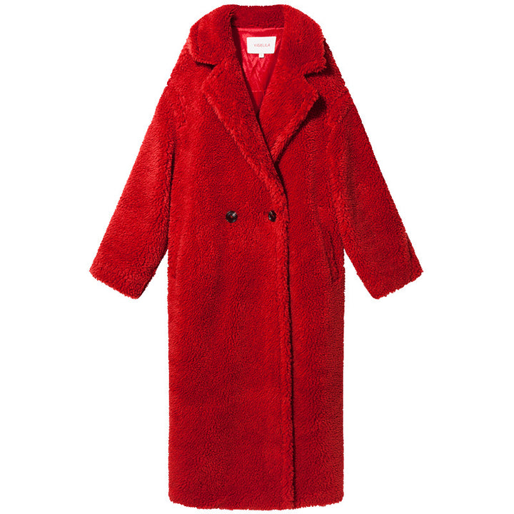 Teddy-Coat, long, padded, model 9830