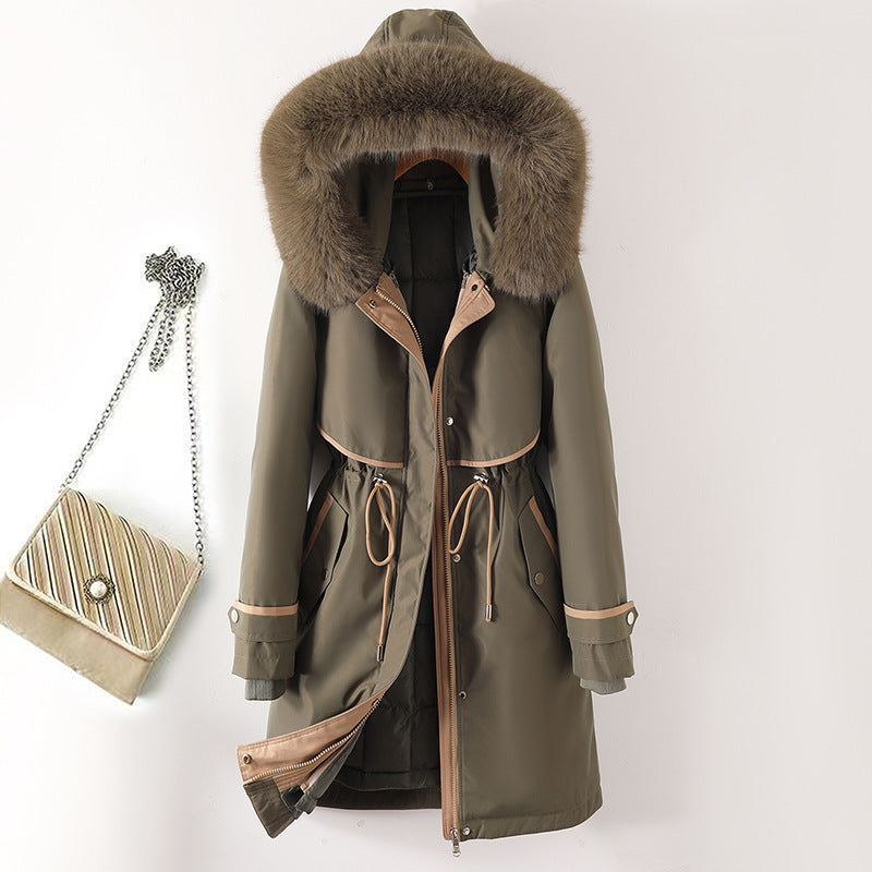Women's parka, mid-length, with removable inner lining