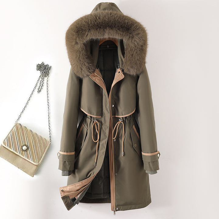 Women's parka, mid-length, with removable inner lining