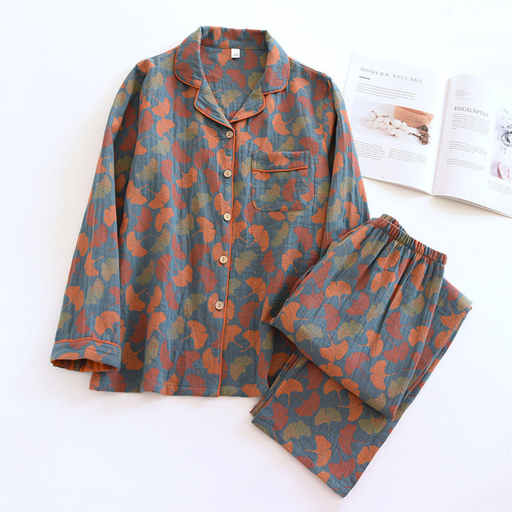 Breathable Jacquard Cotton Set for Women