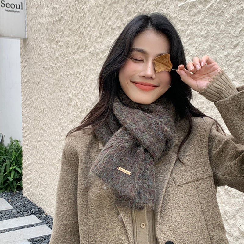 Thicker alpaca wool blend scarf