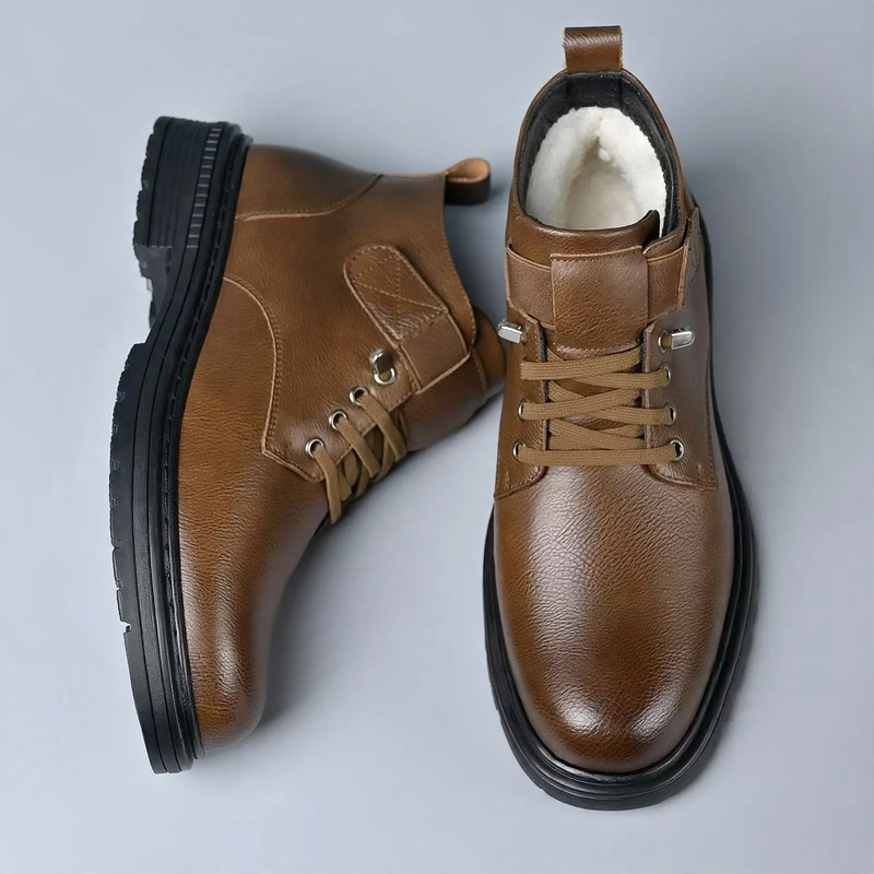Padded men's winter boots, business-casual