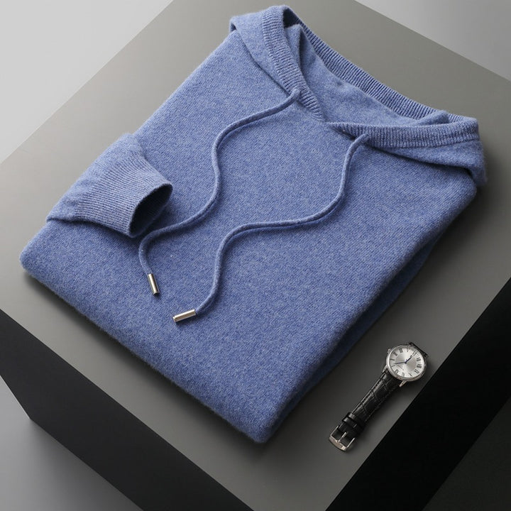 Men's hoodie made of cashmere-wool mix