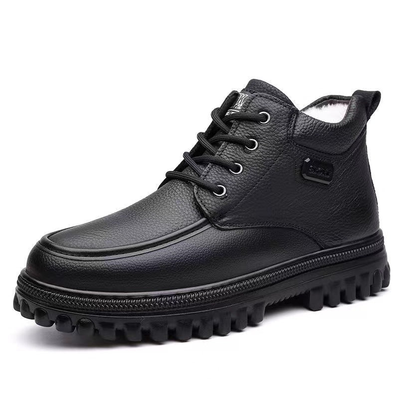 Padded men's winter boots, warm and comfortable