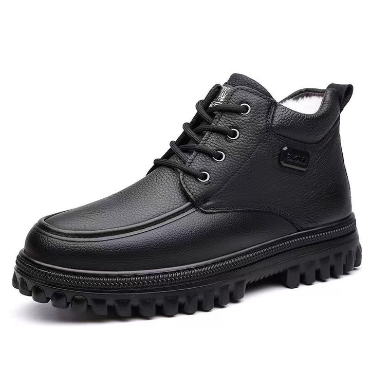 Padded men's winter boots, warm and comfortable