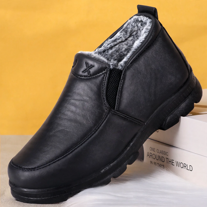 Men's winter boots, PU upper material, warm lined