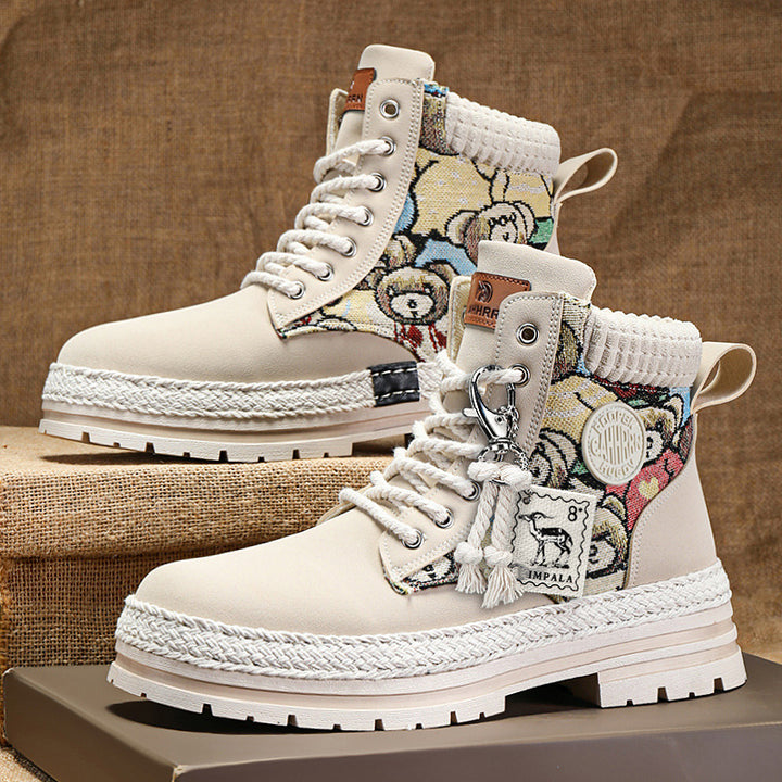 Men's boots, ankle-high, lined