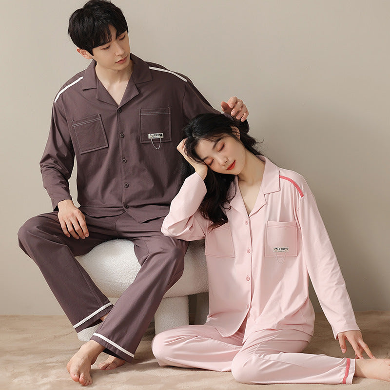 Pair-Pajama-Set, long sleeve, simple design