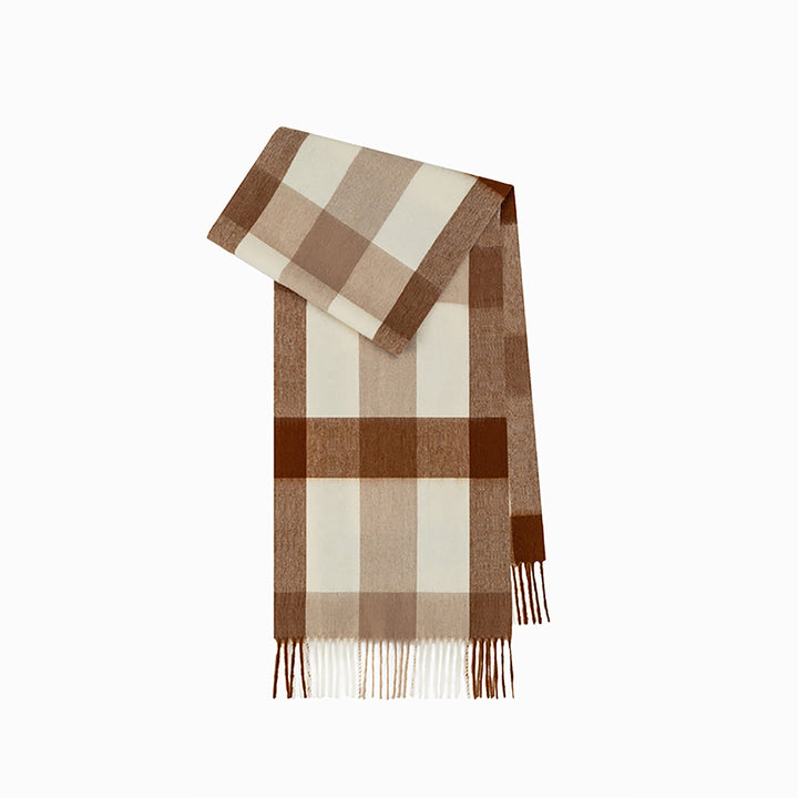 Wool scarf made of 100% wool with fringes, 180x30cm