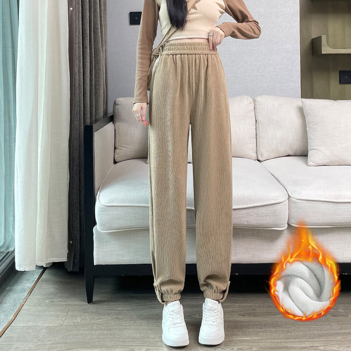 Ladies Cord Cargo Pants, casual fit