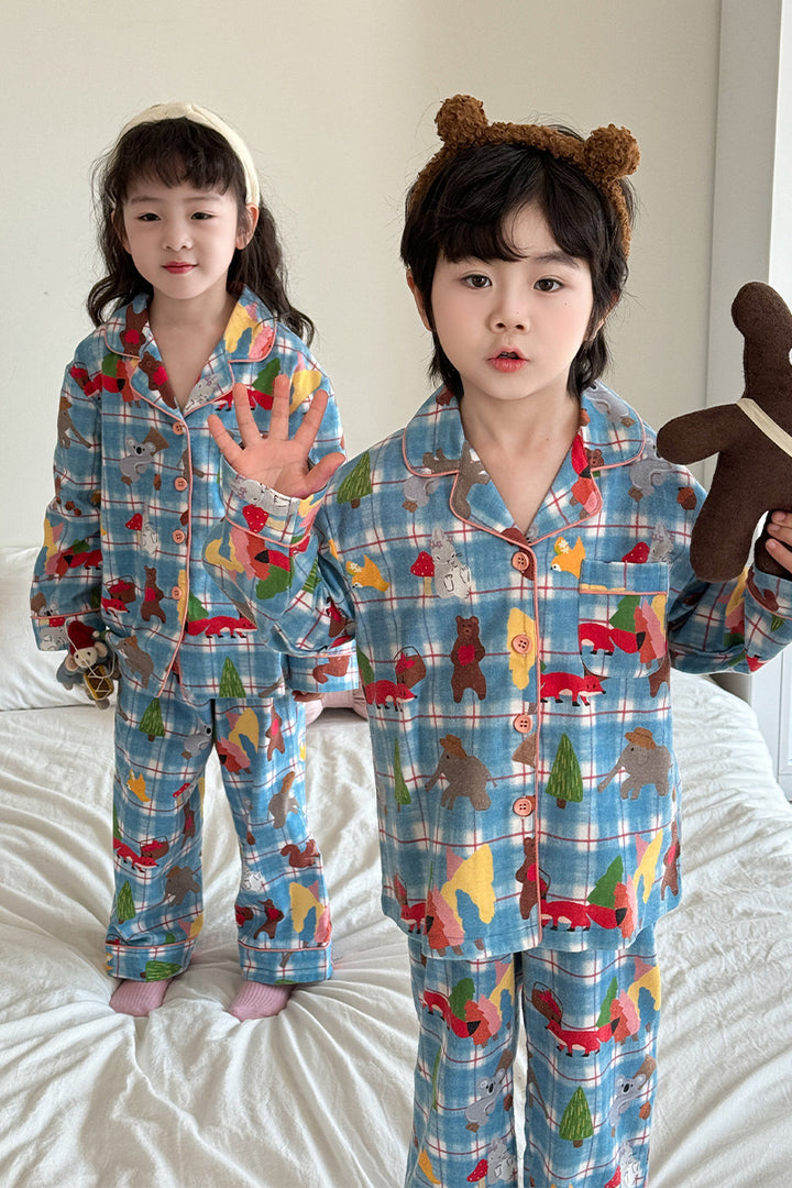 Children's pajamas made of brushed cotton