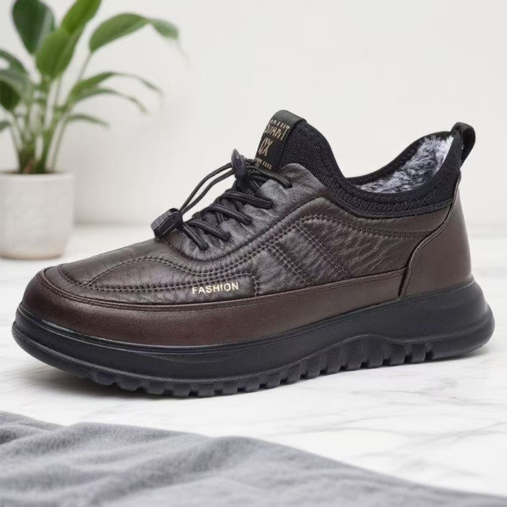 Padded men's winter boots, non-slip