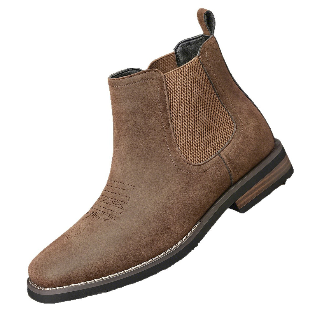 Classic men's Chelsea boots made of synthetic leather