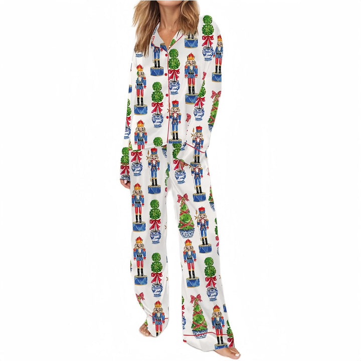 Women’s Pajamas with Christmas Design, Long Sleeve, Set