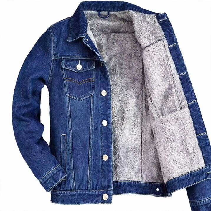 Padded jeans jacket for men