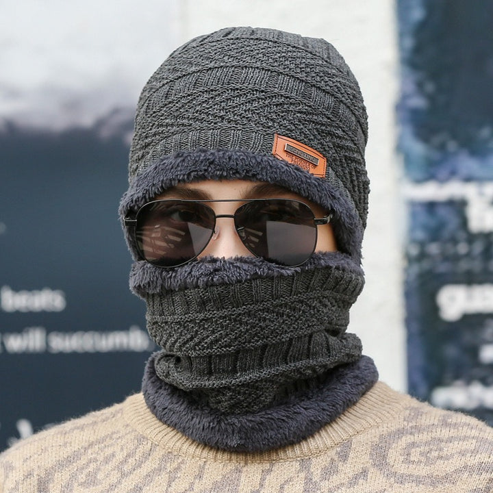 Winter Set: Knitted hat and scarf, lined