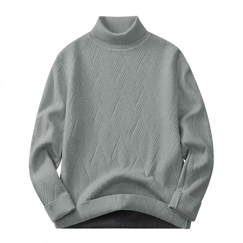 Men's turtleneck sweater, lined, warm