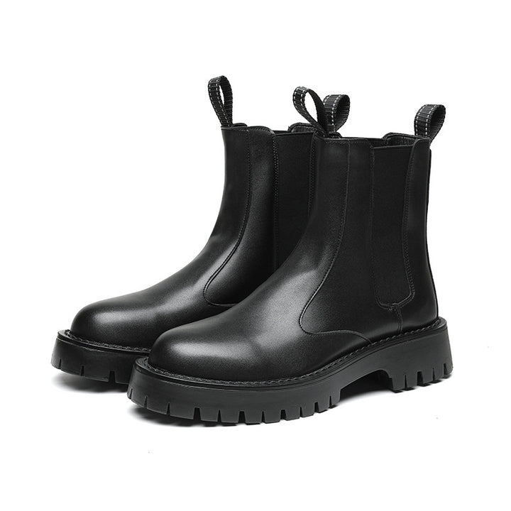 Men's Chelsea boots, ankle-high, with heel