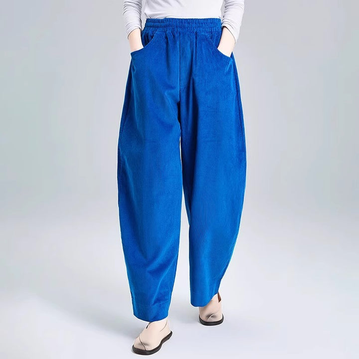 Kord-Harem pants for women, high waistband