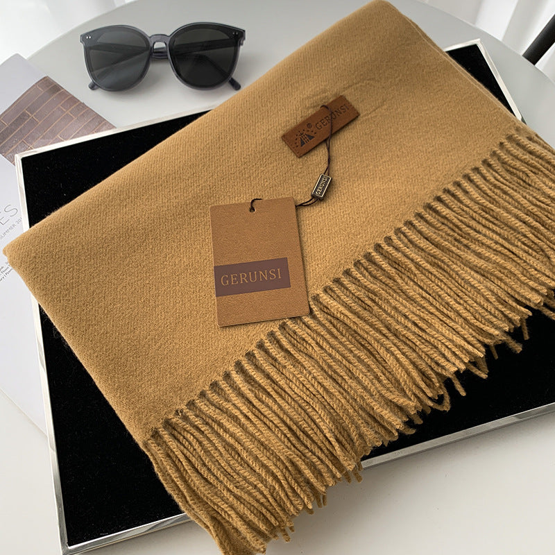Solid color scarf made of cashmere imitation, 70x200cm