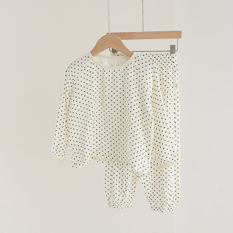 Children's house suit, cotton muslin, long-sleeved