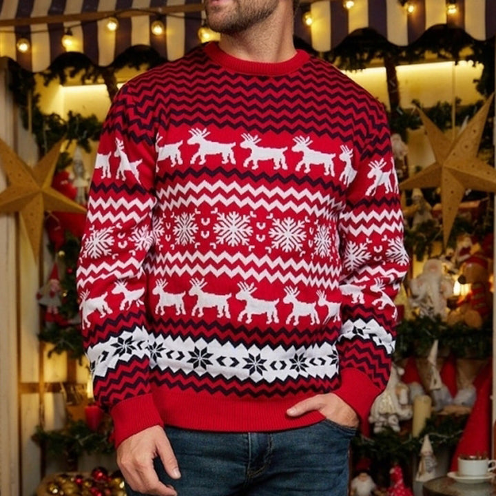 Christmas sweater with snowflake pattern