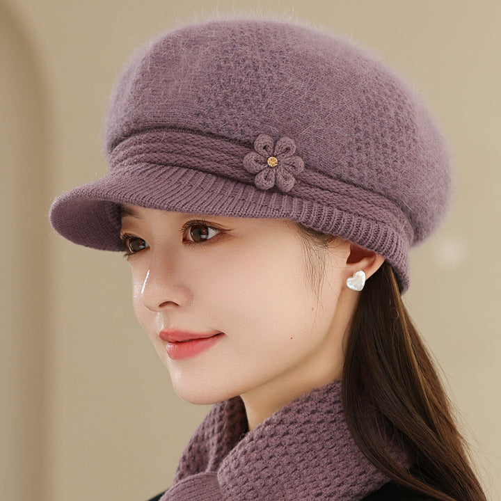 Women's Knit Set: Warm Hat, Scarf, and Gloves