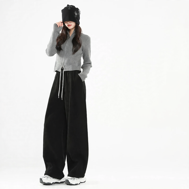 Padded corduroy leisure trousers