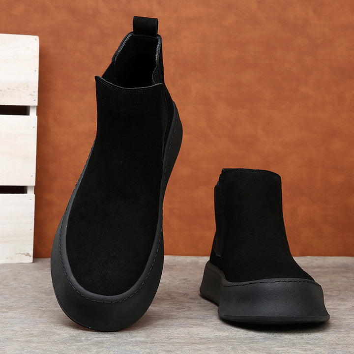 Men's Chelsea boots made of genuine leather, lined