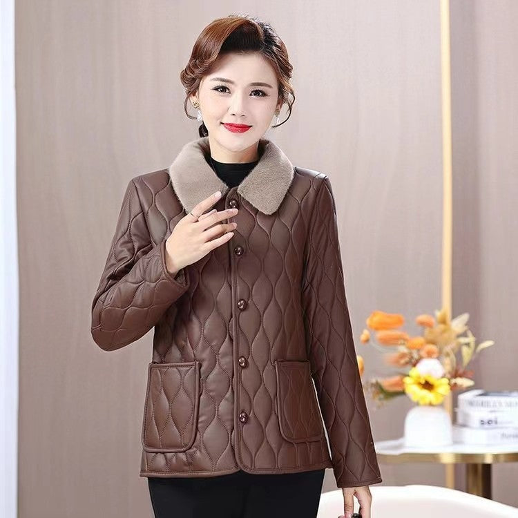 Women's winter jacket, padded, for mothers, elegant