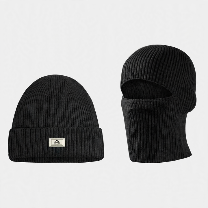 Padded Knit Beanie and Scarf Set, Winter