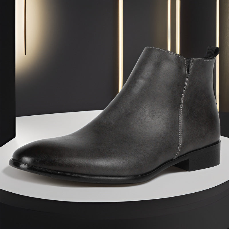 Men's Chelsea Boots with Side Zipper