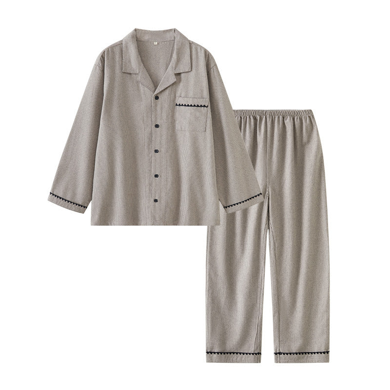 Men's house suit made of pure cotton, striped