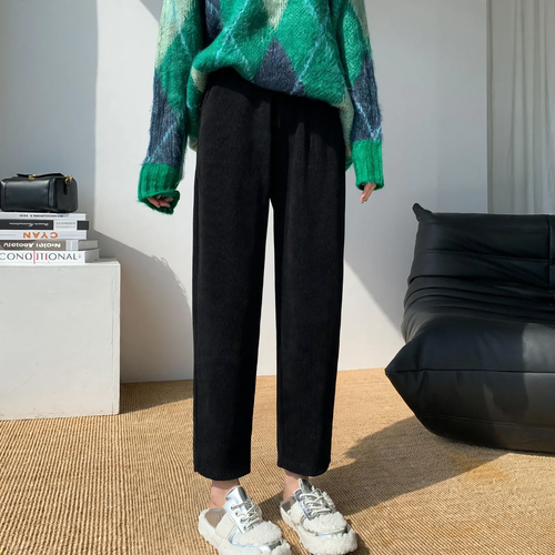 Women's cord pants, harem cut, various lengths