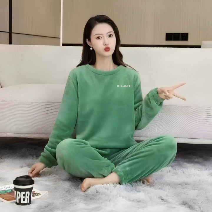 Warmer coral fleece house suit, unisex, for cold days