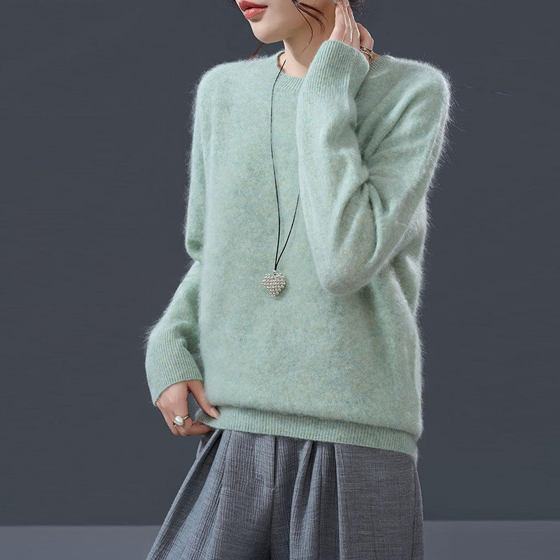 Ladies knit pullover made of soft wool-cashmere mix