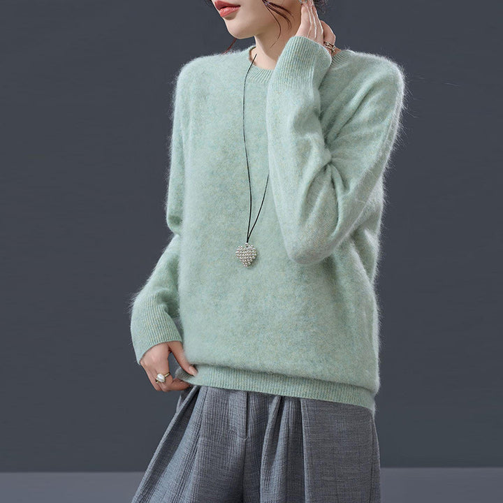 Ladies knit pullover made of soft wool-cashmere mix