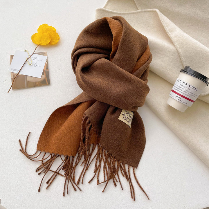 Reversible scarf made of cashmere imitation, 200x65cm