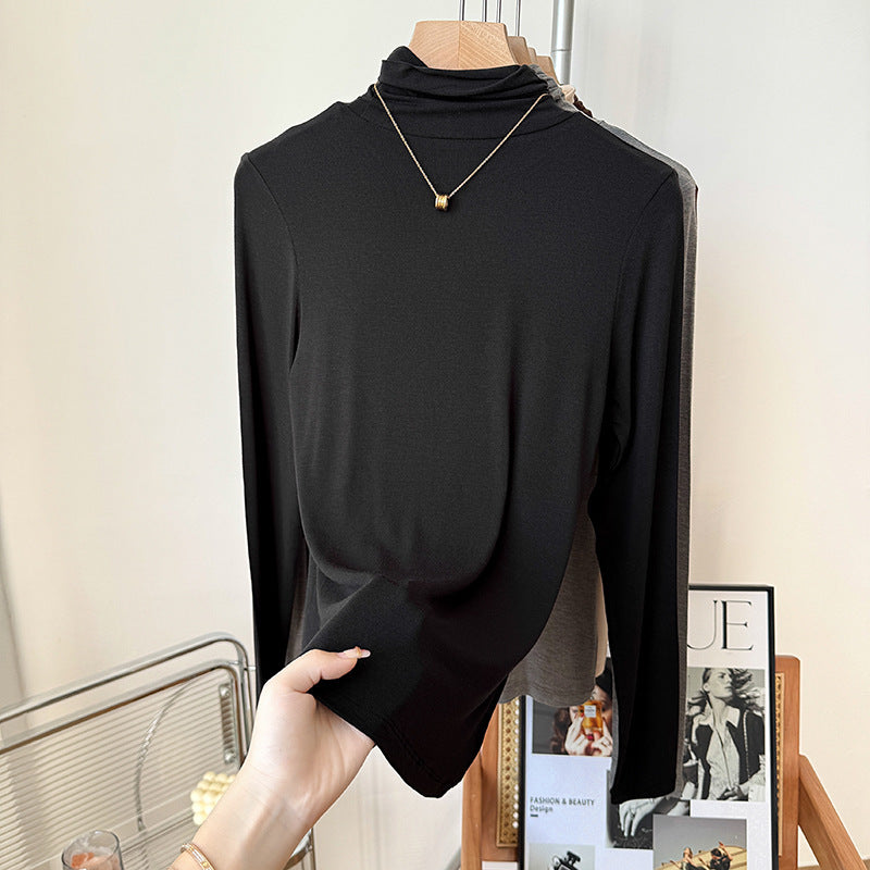 Women's silk underlayer top, lined