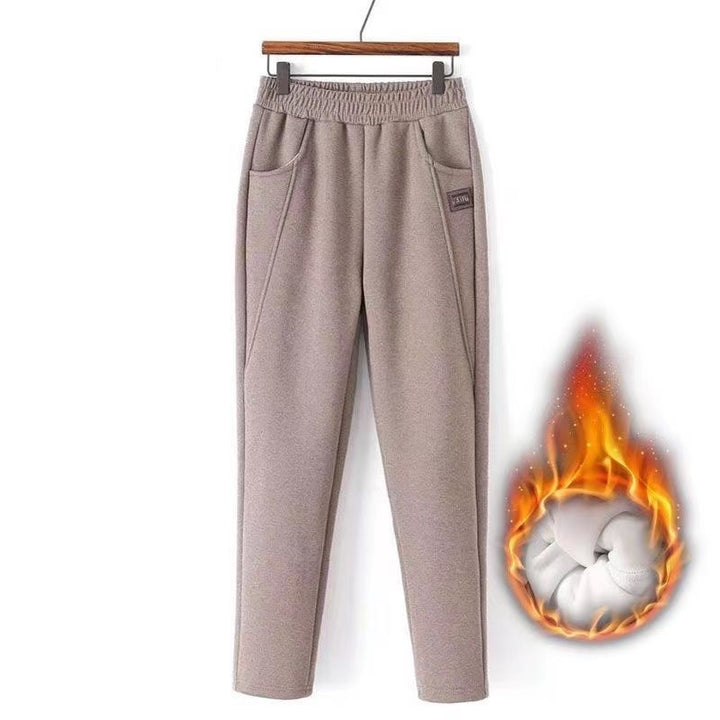Women's corduroy pants, harem cut, lined