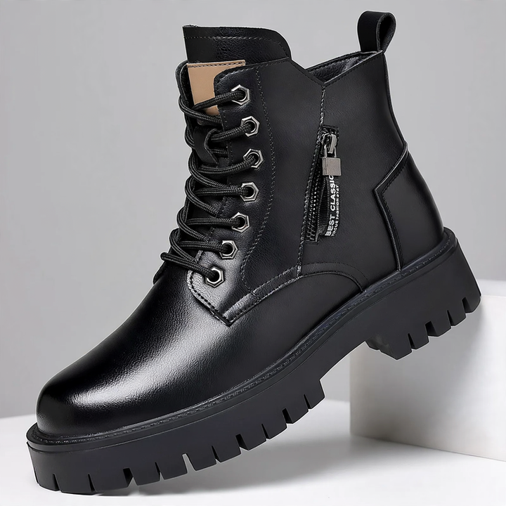 Padded men's winter boots, water-repellent