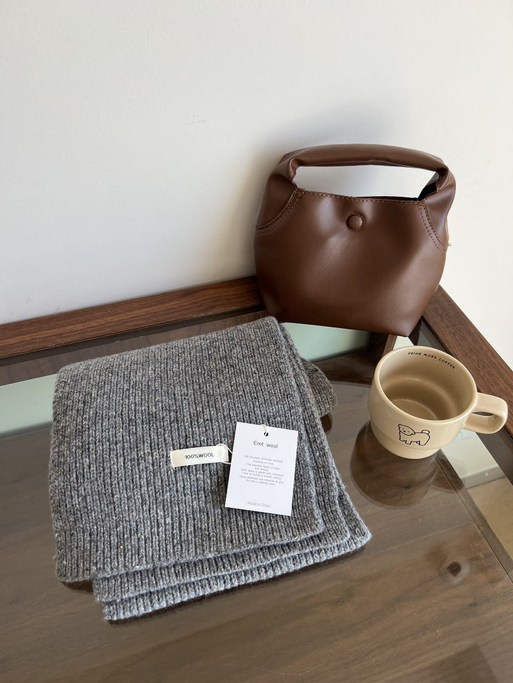 Thicker merino wool knitted scarf