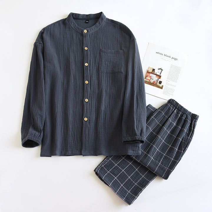 Cotton pajama, double-layered muslin, long sleeve