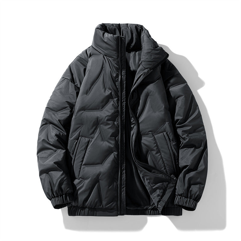 Men's Down Jacket with Stand-Up Collar