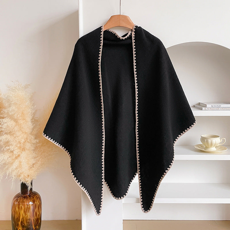 Triangle scarf with wool content, warming