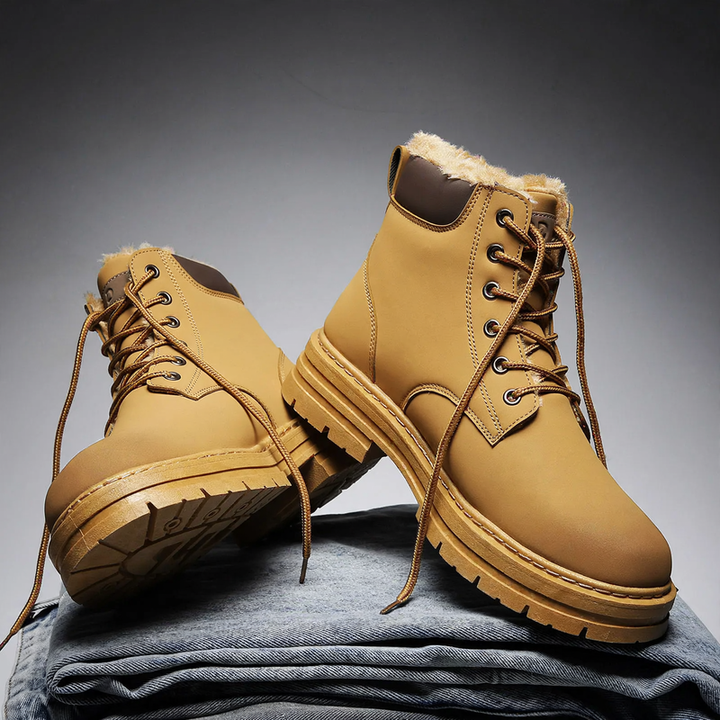 Men's boots, lined, ankle-high, winter