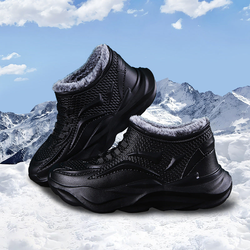Waterproof men's winter boots, lined