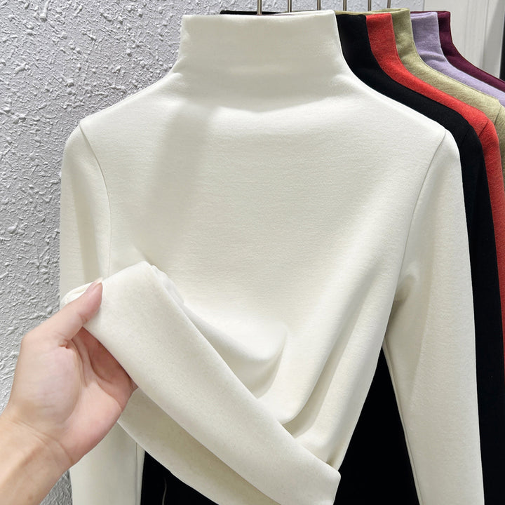 Women's thermal undershirt, high collar, lined