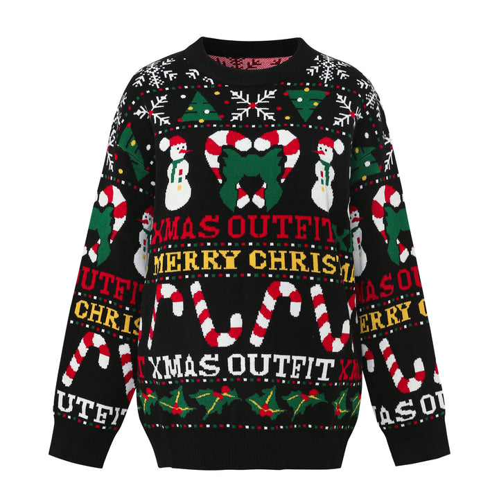 Festive Jacquard Knit Sweater